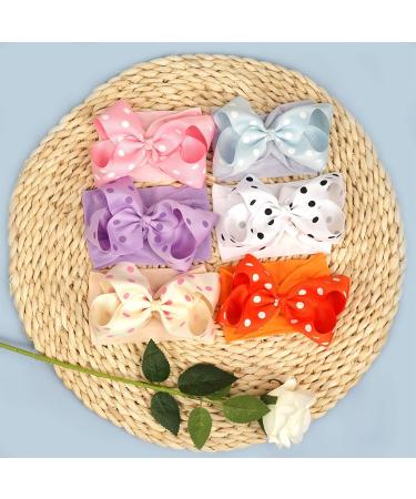 16PCS Baby Girls Soft Headbands with 6Inch Big Bows - Hair Accessories for Newborns to Kids - Buy Online on GoSupps.com