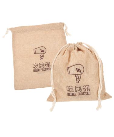 Healeved 8 Pcs Hair Dryer Bag Drawstring Hair Dryer Bags Drawstring Fabric Bags Travel Bag for Shoes Cloth