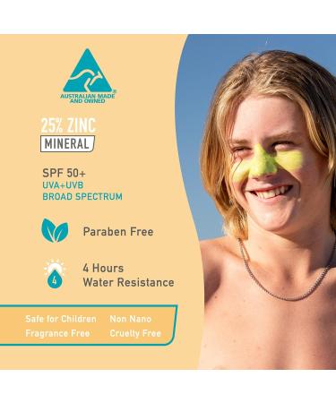 Sun Zapper Zinc Stick SPF 50+ Sunscreen (4 Pack) - 0.42 oz Yellow Sticks - Buy Online on GoSupps.com