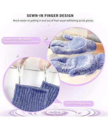 Evridwear Shower Exfoliating Mitts - Deep Cleanse Bathing Scrub Gloves for Men and Women | Self Tan Scrubber Mitten & Dead Skin Remover - 1 Pair - Buy Online on GoSupps.com