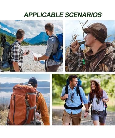 VSPEK 7-in-1 Survival Whistle | Camping Tools with Compass Thermometer LED Flashlight & More | Outdoor Safety Kit for Hiking & Emergency - Buy Online on GoSupps.com