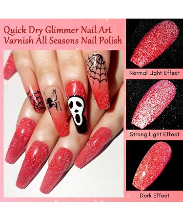 Glitter Nail Polish - Red Pearl Nail Polish - Shimmer Holographic Mermaid Nail Polish - Pearlescent Shell Glitter Red Nail Varnish - Quick Dry Glimmer Nail Art Varnish All Seasons Nail Polish - Buy Online on GoSupps.com