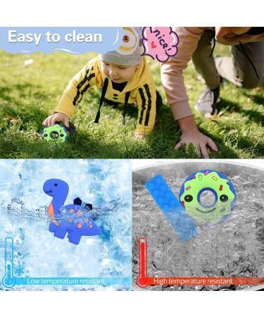 Colon Chain for Kids - 6 Sensory Chewing Necklaces Silicone Bite Rings for Babies Autism Toys for Boys & Girls - Ideal for ADHD & Teething (Blue) - Buy Online on GoSupps.com