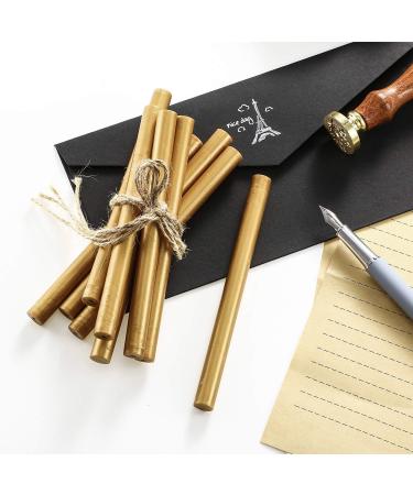 15 Bronze Glue Gun Sealing Wax Sticks for Retro Vintage Stamp and Letter | Ideal for Wedding Invitations, Cards, Envelopes, Snail Mails, Gifts - Buy Online on GoSupps.com