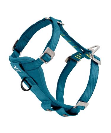 KURGO Tru-Fit Auto-Security dishes for dogs with padded chest and D-ring with autogue size XS ink blue ink blue XS