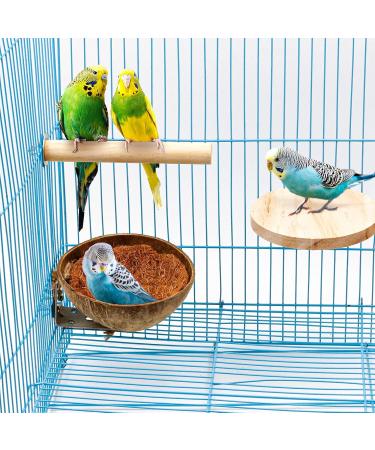 Natural Coconut NC Birds Nest Set - Ultimate Bird Playground & Cage Accessories for Budgies & Nymphs - Buy Online on GoSupps.com