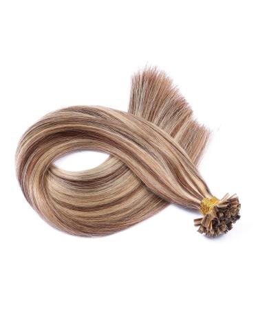 Keratin Bonding Hair Extensions #4/24 - 100 Strands 40cm - 100% Remy Real U-Tip Extensions by Novon Hair Extensions - Buy Online on GoSupps.com