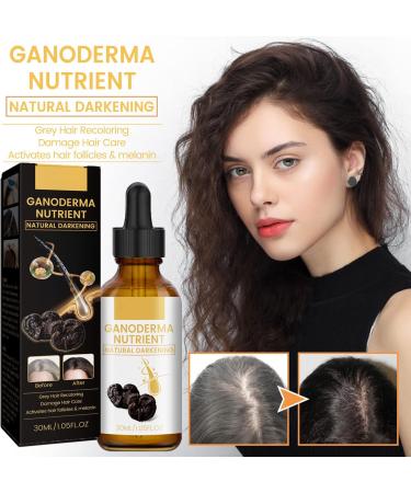 1/2/3PCS Hair Darkening Serum Darka Anti-greying Hair Serum Gray Hair Reverse Essence Ganoderma Nutrient Natural Darkening Serum Darken Your Hair Naturally Without Harming Them (1PCS) - Buy Online on GoSupps.com