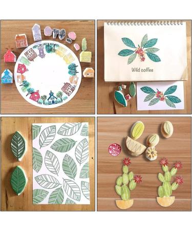 Hakkin 26Pcs Rubber Stamp Making Kit with Linoleum Cutter, Carving Block, and Brayer Roller - Block Printing Starter Tool Kit for DIY Crafts - Buy Online on GoSupps.com