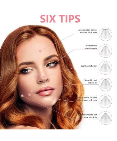 WiFi Blackhead Remover Pore Vacuum with 5.0 Megapixels HD Camera | Electric Blackhead Suction Tool with 6 Suction Heads | USB Rechargeable Pimple Acne Comedone Extractor Kit - Pink - Buy Online on GoSupps.com