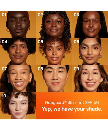 Live Tinted Hueguard Skin Tint SPF 50 - Tinted Mineral Sunscreen with Light-Medium Buildable Coverage With a Hydrating and Radiant Finish - Water and Sweat Resistant 1.35 fl oz - Shade 09 Shade 9 - Buy Online on GoSupps.com