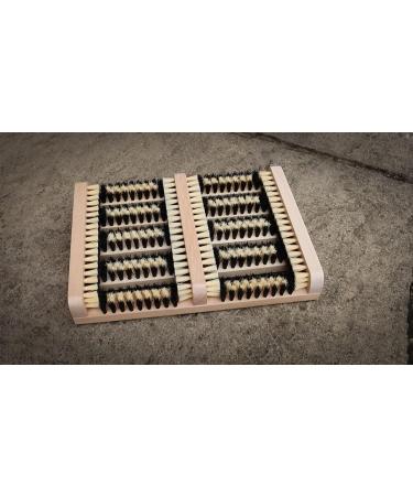 DIVCHI Wooden Outdoor Doormat Boot Scraper - Outside Shoe Scrubber Brush - Cleans Deep Removes All Outdoor Dirt Snow Mud and Sand. Construction Hiking Cleaner - Buy Online on GoSupps.com
