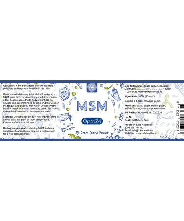 Kala Health OptiMSM  Pure Methylsulfonylmethane MSM Supplement Powder  Organic  Gluten Free  Non-GMO  Best MSM Sulfur Crystals/Powder for Kids and Adults  Hair Growth  Inflammation  Skin Health 8.81 Ounce (Pack of 1) - Buy Online on GoSupps.com