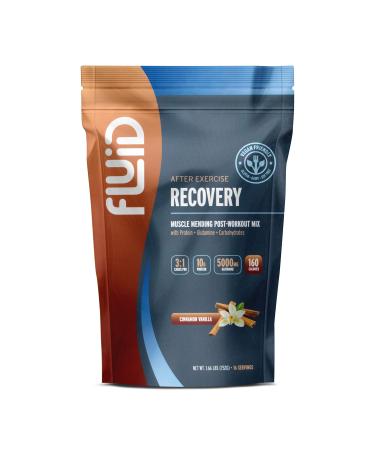 Fluid Recovery // Post-Workout Drink Mix, Whey Isolate Protein, All Natural Ingredients, Gluten-Free, Lactose-Free Cinnamon Vanilla (Vegan)