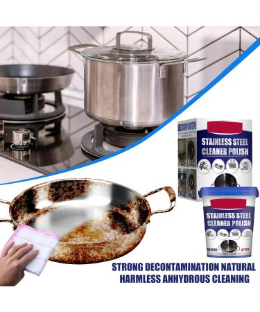 Cookware Cleaner Stainless Steel Cleaning Removing from Pots Pans Clean Cream for Oily Appliances 100g Stainless Steel Cleaner and Polish Polisher Polishing for Appliances Rust 100g Bag - Buy Online on GoSupps.com