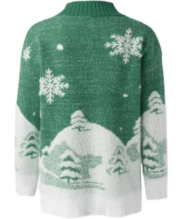 Shop Women's Christmas Snowflake Reindeer Sweater - Long Sleeve Knitwear Heart Animal Print Striped Design - XL & K Sizes Available - Buy Online on GoSupps.com