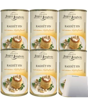 J rgen Langbein Ragout Fin with tender veal 6-pack (6x400g can) + usy block