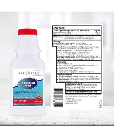 GeriCare Heartburn Relief and Acid Reflux Medicine | Effective Antacid Tablets for GERD Relief and Heartburn | Alternative to Maalox Liquid Mylanta and Pepcid Complete Chewable (1) - Buy Online on GoSupps.com