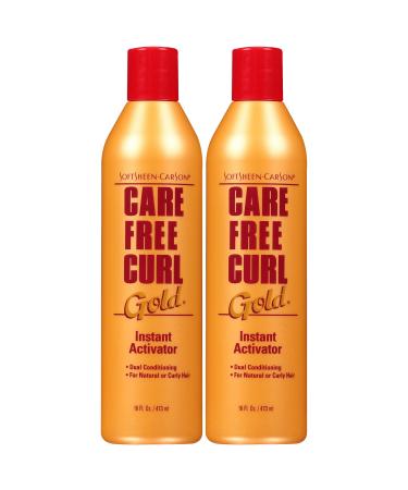 SoftSheen-Carson Care Free Curl Gold instant Activator, for Natural and Curly Hair, Softens and Hydrates, Moisturizes Hair and Great for Easy Combing, 2 Count 16 Fl Oz (Pack of 2)