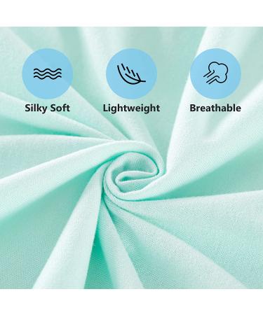 TILLYOU 2 Pack Mini Crib Sheets - Stretchy Jersey Knit Fitted Sheets for Portable Mini Crib, Play Yard, Playpen - Light Green & Light Gray - Boy/Girl Bedding - 24x38x5 Inch (Pack of 2) - Buy Online on GoSupps.com