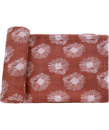 amo nenes Baby Swaddle Blanket 100% Bamboo Cotton | Large 110 x 150 cm | Soft & Breathable Muslin Wrap for Newborn Boys and Girls - Dandelion Print - Buy Online on GoSupps.com