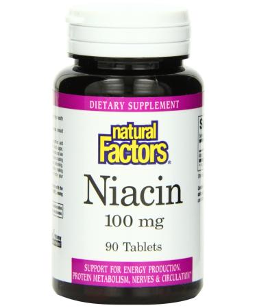 Natural Factors Niacin 100 mg 90 Tablets