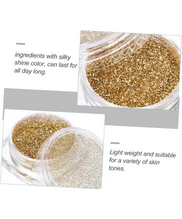Didiseaon 2pcs glitter eyeshadow Highlighter flash loose eyeshadow glitter 1 count (Pack of 1) Golden - Buy Online on GoSupps.com