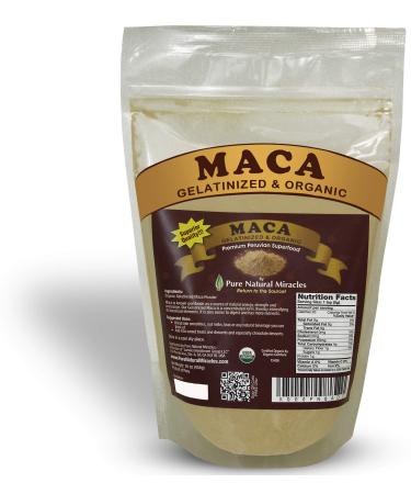Maca Root Powder Organic | Gelatinized for Easier Digestion for Men & Women | Pure Premium Superfood Blend of Black, Red & Yellow Maca Roots | 16 Ounces Nutty 1 Pound (Pack of 1)