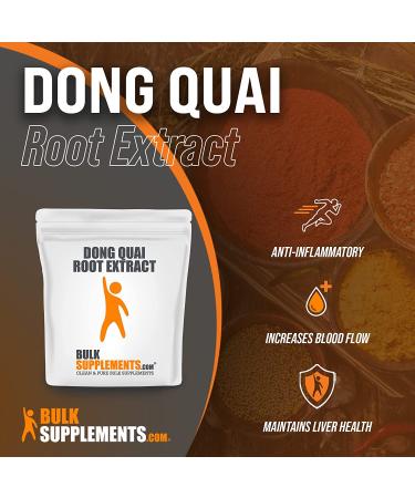 Dong Quai Root Extract 1000mg - Phytoestrogen Supplement for Women - Angelica Root Extract - 100g (3.5oz) - BulkSupplements.com - Buy Online on GoSupps.com