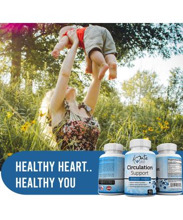 Arteries & Veins Health Support Supplement with L-Arginine & Ginger Root - Promotes Healthy Blood Circulation & Heart Health - 90 Capsules - Buy Online on GoSupps.com