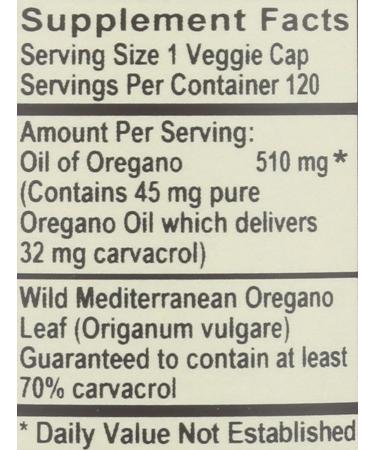 Vitality Works Oregano Oil Carvacrol 70 - 120 Liquid Veggie Caps | Natural Immune Support - Buy Online on GoSupps.com