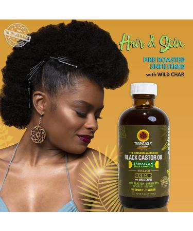 Tropic Isle Living Jamaican Black Castor Oil XX Dark 4oz - 100% Natural Hair Growth & Scalp Treatment for Strong, Healthy Hair, Eyelashes, and Eyebrows | 4 Fl Oz - Buy Online on GoSupps.com