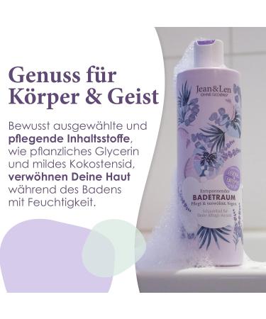 Jean & Len Relaxing Bathing Dream Eucalyptus & Lavender Foam - Vegan Paraben-Free Bathing Additive (400 ml) - Buy Online on GoSupps.com