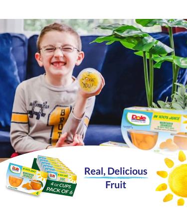 Dole Mandarin Oranges in 100% Juice - Gluten Free Healthy Snack, 4oz Cups (Pack of 24) - Buy Online on GoSupps.com