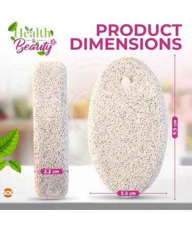 4pk Natural Pumice Stone for Feet | Callus Remover Scrubber Dead Skin | Foot & Hand Scrubber | Hard Skin Remover + SOL Sticker - Buy Online on GoSupps.com