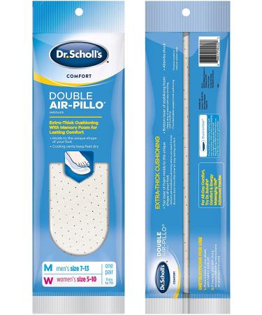 Dr. Scholl's Comfort Double Air-Pillo Insoles for Men & Women (Sizes 7-13, 5-10) - 1 Pair - Buy Online on GoSupps.com