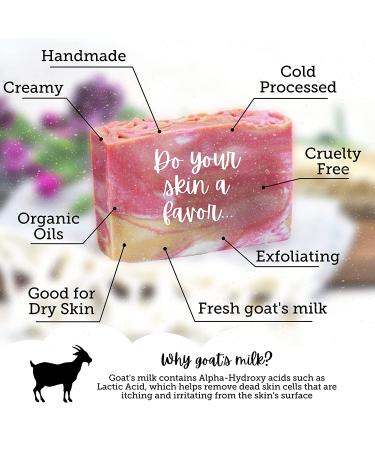 Carolina Soap Works Blackberry Vanilla Goat's Milk Soap | Handmade Organic Artisan Soap 5oz | Ideal for Dry Skin & Eczema - Buy Online on GoSupps.com