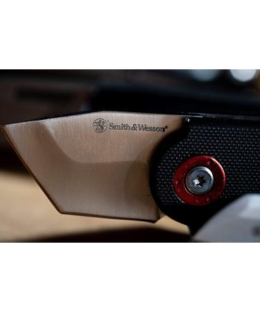 Smith & Wesson Benji 2.5in Folding Keychain Knife with Modified Tanto Blade for Outdoor Tactical Survival | G10 Handle, High Carbon S.S - Buy Online on GoSupps.com