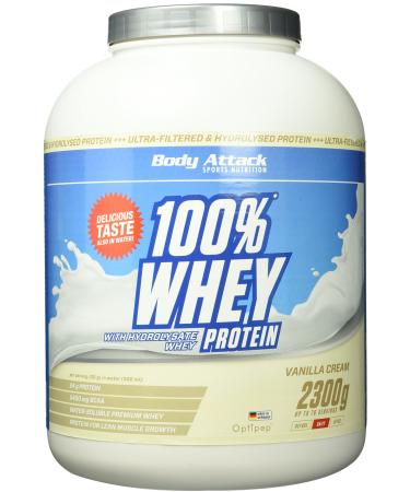 Body Attack 100% Whey Protein Vanilla 1 Pack (1x 2300g) - Buy Online on GoSupps.com