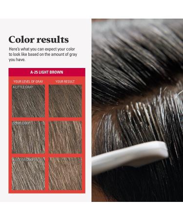 Just For Men Easy Comb-In Color - Light Brown Hair Coloring for Men - A-25 Pack - Buy Online on GoSupps.com