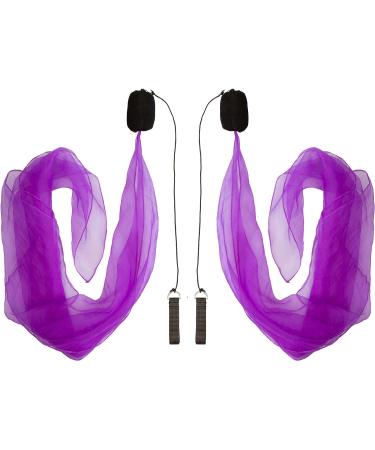 Buy Diabolo UV Glow Poi - Purple Angel Wings Spinning Poi for Beginners & Professionals | 60cm Soft Spiral Poi - International Shipping - Buy Online on GoSupps.com