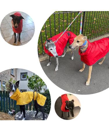 Buy Geyecete Waterproof Greyhound Rain Jacket - Reflective Windproof Coat for Whippets & Greyhounds | XXL 3XL (Back Length: 76-79cm) - Pink - Buy Online on GoSupps.com
