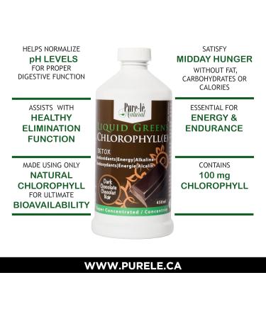 Liquid Greens Chlorophyll Dark Chocolate 450ml - Balance pH Energize Detox and Cleanse without calories! Great dark chocolate taste with no sweeteners. - Buy Online on GoSupps.com