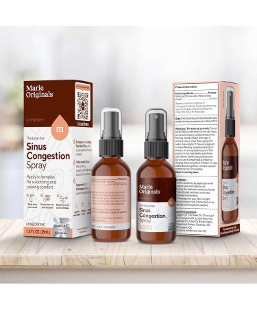 Marie Originals Sinus Relief Spray Natural Topical Decongestant with Essential Oils for Sinus Discomfort Travel Nasal Spray Alternative with Eucalyptus Peppermint & Yellow Sweet Clover 1 FL OZ - Buy Online on GoSupps.com