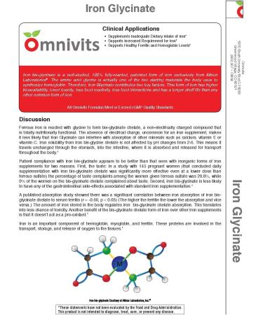 Omnivits Iron Glycinate 29mg | Ferrochel Bisglycinate Chelate | Gentle & Highly Absorbable | 120 Veg Caps - Buy Online on GoSupps.com