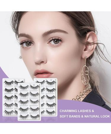 15 Pairs MAGEFY Fake Eyelashes: Handmade Cat Eye Lashes, 3 Styles, Natural Faux Mink, Reusable - 15mm-18mm - Buy Online on GoSupps.com