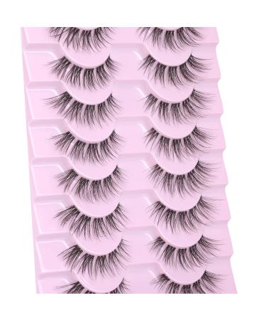 DIY Cat Eye Cluster Lashes Set - 9 Pairs of Natural Look Faux Mink Strips with Scissors - Clear Band for Individual Application - Buy Online on GoSupps.com