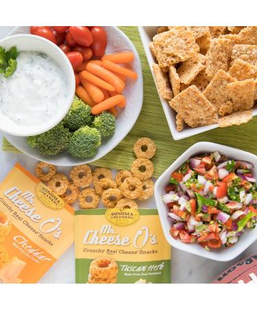 Sonoma Creamery Cheese O's 2 Flavor Variety Pack - Cheddar and Parmesan, 1 Ounce (Pack of 6) - Buy Online on GoSupps.com