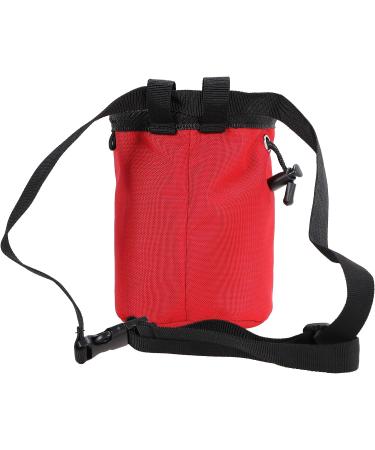 AMC Rock Climbing Panda Chalk Bag with Zipper Pocket - Red (6H x 4D) - Buy Online on GoSupps.com