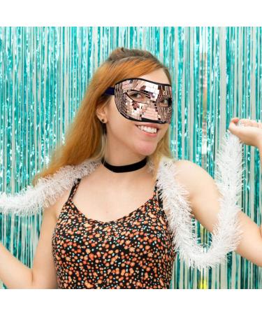 Bling Masquerade Face | Glass Disco Ball - Mouth Adjustable Reusable Face for Women Girls Sritob Rose Gold - Buy Online on GoSupps.com